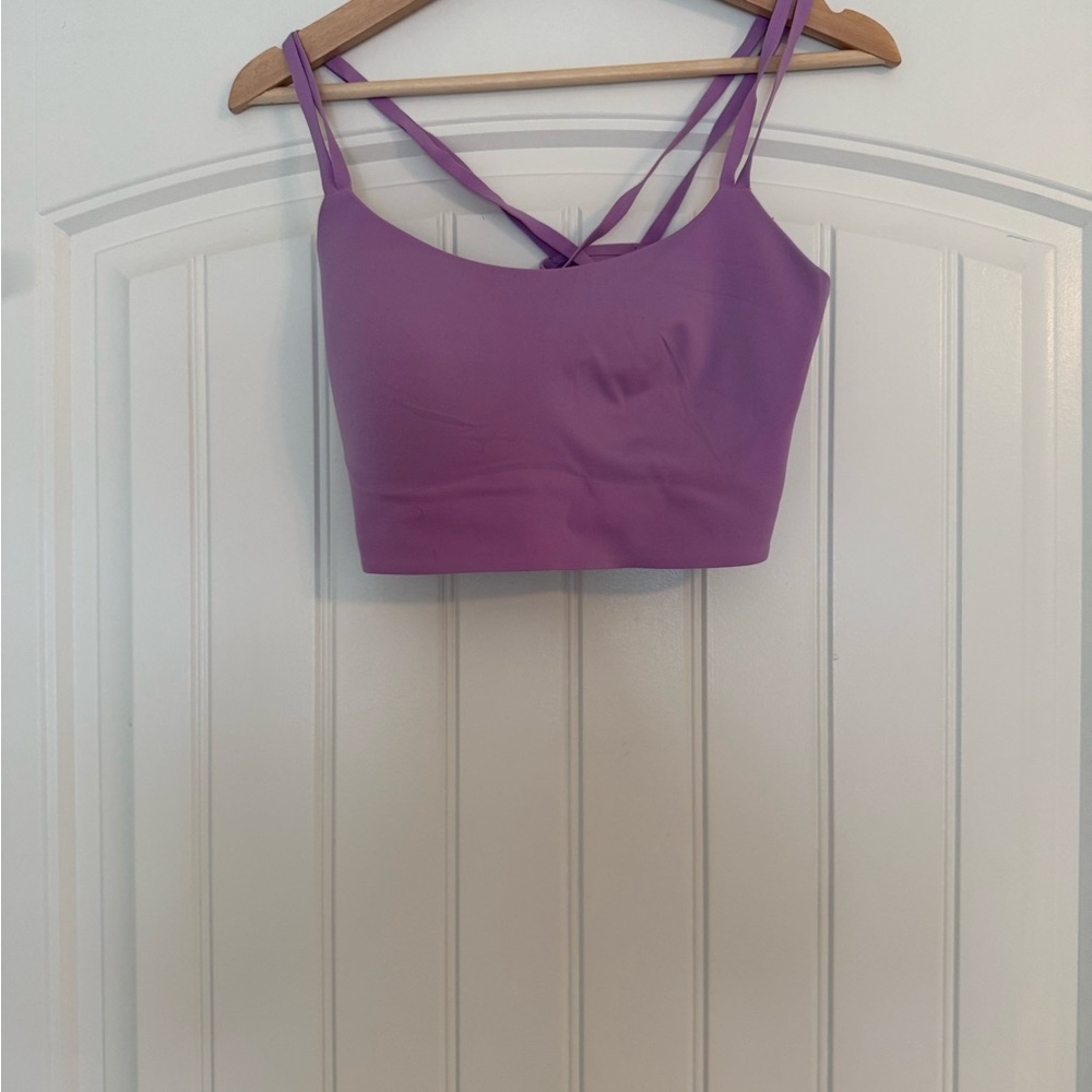 Offline by Aerie Real Me Xtra Hold Up Lavender Sports Bra Athleisure Seamless